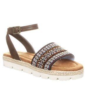 Girls Bearpaw Kahala Youth Multi Colour Boho Memory Foam Sandal